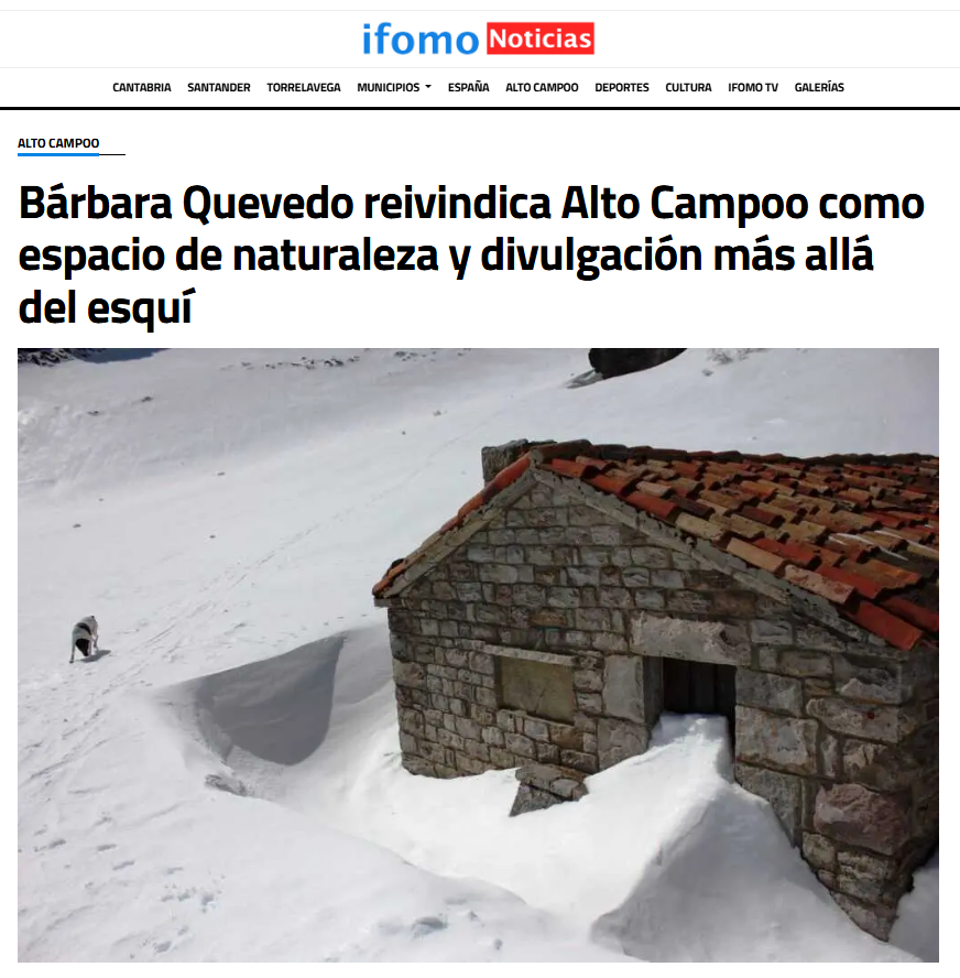 Bárbara Quevedo reivindica Alto Campoo como espacio de naturaleza y divulgación más allá del esquí