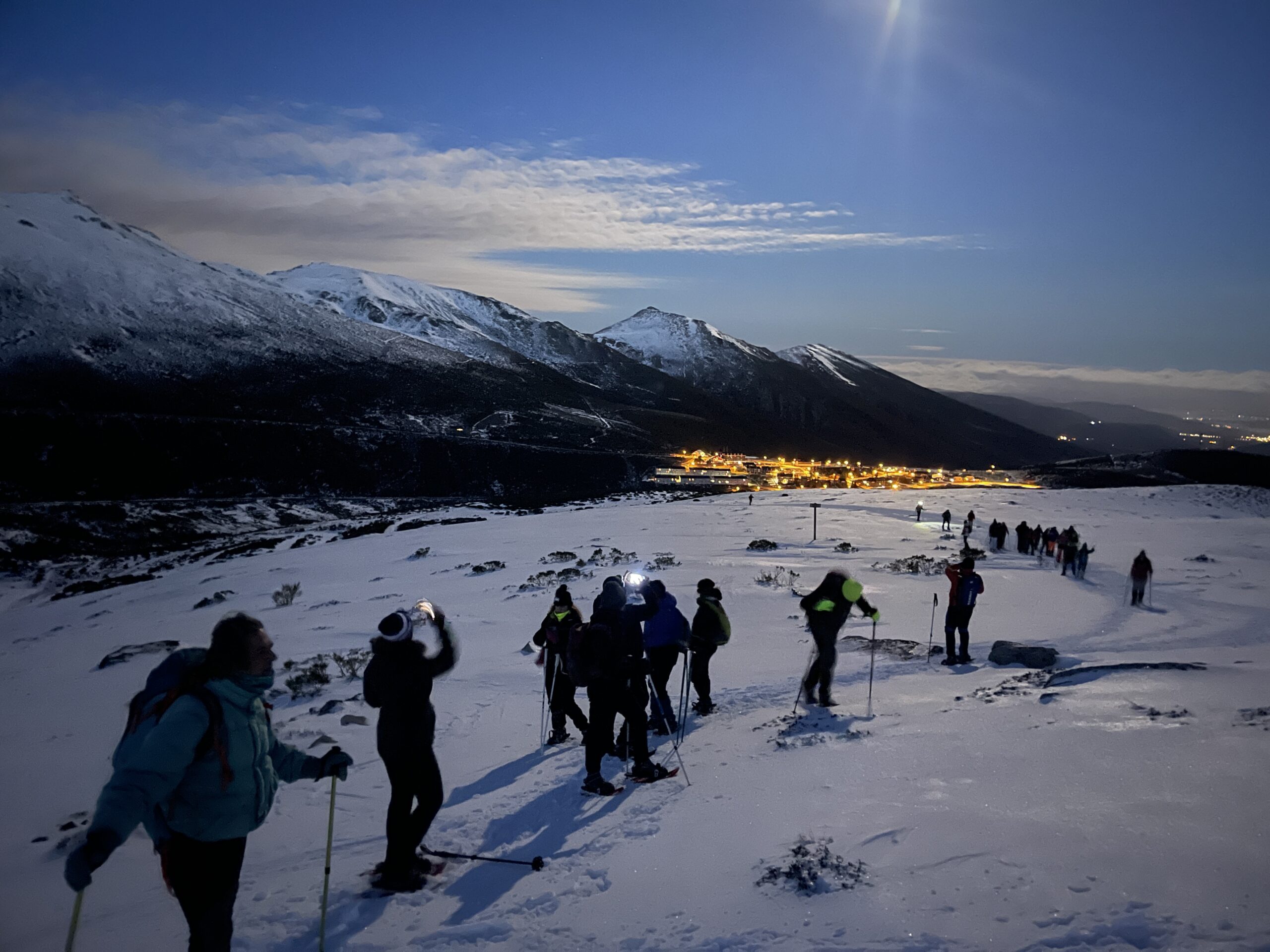 Raquetas de nieve nocturna por Cantabria Alto Campoo
